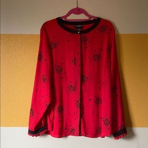Red &black blouse